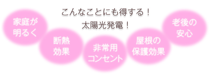 こんなことにも得する！太陽光発電！